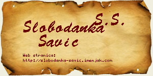Slobodanka Savić vizit kartica